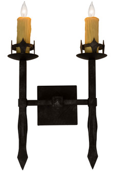 Castilla Two Light Wall Sconce in Black Metal (57|160895)