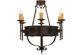 Calandra Six Light Chandelier in Gilded Tobacco (57|160259)