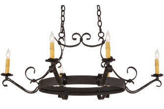 Handforged Six Light Chandelier in Chestnut (57|157894)