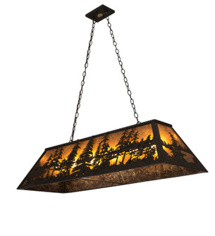 Tall Pines Six Light Oblong Pendant in Oil Rubbed Bronze (57|157852)