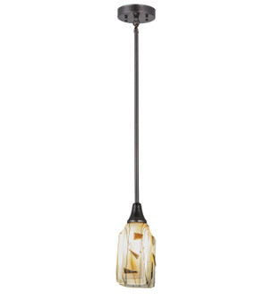 Metro Fusion One Light Mini Pendant in Black Metal (57|156007)