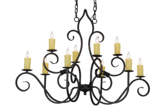 Clifton Ten Light Chandelier in Blackwash (57|155536)