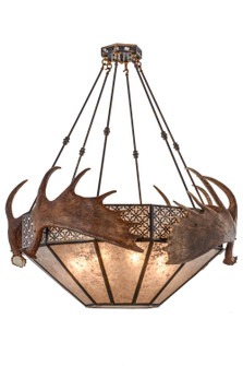 Antlers Eight Light Pendant in Dark Burnished Antique Copper (57|154279)