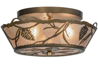 Whispering Pines Three Light Flushmount in Antique Copper (57|154080)