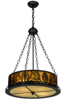 Mountain Pine Four Light Inverted Pendant in Black Metal (57|153800)