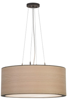 Cilindro Four Light Pendant in Natural Wood,Oil Rubbed Bronze (57|153283)