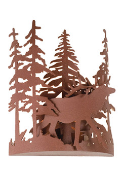 Elk Through The Trees One Light Wall Sconce in Rust (57|15307)