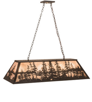Tall Pines Six Light Oblong Pendant in Oil Rubbed Bronze (57|153038)
