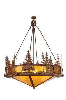 Moose At Dusk Six Light Inverted Pendant in Rust (57|151255)