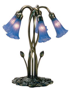 Blue Pond Lily Five Light Accent Lamp in Mahogany Bronze (57|14995)