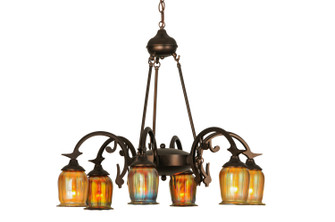 Favrile Six Light Chandelier in Custom,Mahogany Bronze (57|149190)