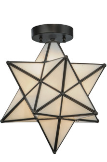 Moravian Star One Light Flushmount in Craftsman Brown (57|148882)