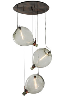 Euri Tanta Three Light Pendant in Black Metal (57|147927)