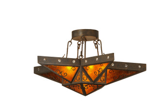 Star Six Light Flushmount in Gilded Tobacco/Amber Mica (57|146797)