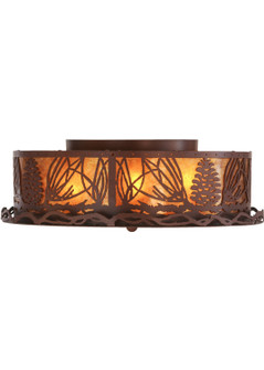 Mountain Pine Four Light Flushmount in Rust (57|145056)