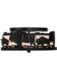 Buffalo Two Light Flushmount in Black Metal (57|144468)