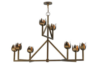 Tulip Eight Light Chandelier in Antique Copper (57|143903)