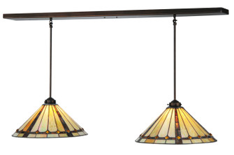 Belvidere Two Light Island Pendant in Mahogany Bronze (57|143349)