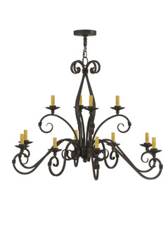 Zola 12 Light Chandelier in Black Metal (57|142887)