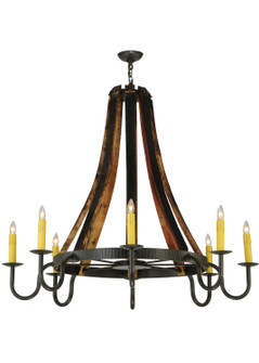 Barrel Stave Eight Light Chandelier in Timeless Bronze (57|140876)