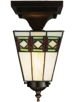 Diamond Band Mission One Light Flushmount in Mahogany Bronze (57|139925)