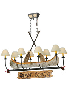 Personalized Eight Light Chandelier in Natural Wood,Wrought Iron (57|139745)