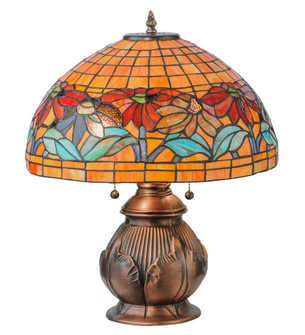 Black Eyed Susan Two Light Table Lamp in Antique Copper (57|139609)