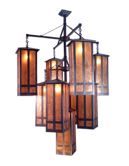 Church Street Nine Light Chandelier in Craftsman Brown (57|13793)