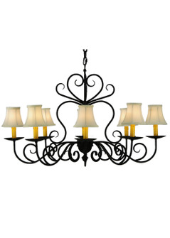 Corrina Eight Light Chandelier in Black Metal (57|137699)