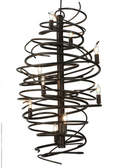 Cyclone Nine Light Chandelier in Coffee Bean (57|137641)