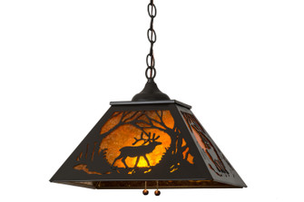Elk At Dawn Two Light Pendant in Timeless Bronze (57|134402)