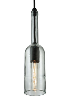 Wine Bottle One Light Mini Pendant in Black Metal (57|134167)