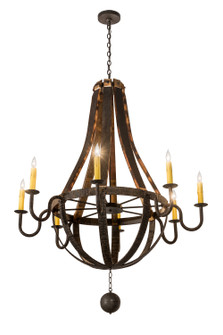 Barrel Stave Eight Light Chandelier in Coffee Bean (57|133273)