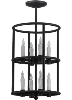 Cilindro Eight Light Pendant in Black Metal,Custom (57|132598)