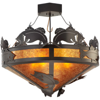 Catch Of The Day Four Light Semi-Flushmount in Timeless Bronze (57|130951)