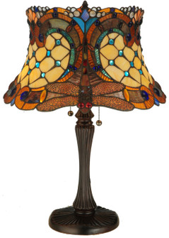Hanginghead Dragonfly Two Light Table Lamp in Pewter (57|130762)