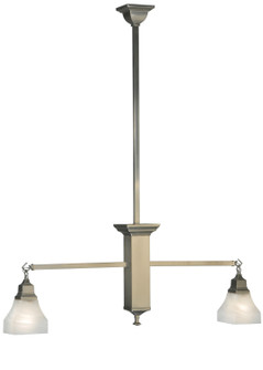 Bungalow Two Light Island Pendant in Brushed Nickel (57|129070)