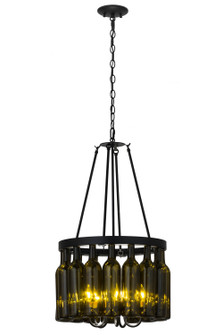 Tuscan Vineyard Five Light Chandelier in Black Metal (57|128162)