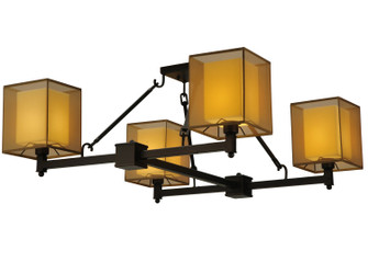 Horizon Bay Four Light Semi-Flushmount in Mahogany Bronze (57|125076)