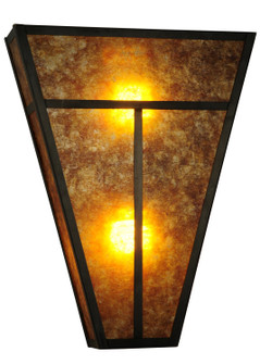 T'' Mission'' Two Light Wall Sconce in Craftsman Brown (57|124631)