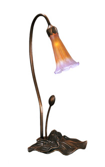 Amber/Purple Pond Lily One Light Accent Lamp in Mahogany Bronze (57|12460)
