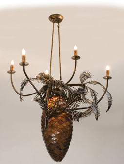 Pinecone Six Light Chandelier in Antique Copper (57|12363)