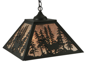 Deer Through The Trees Two Light Pendant in Wrought Iron (57|121176)