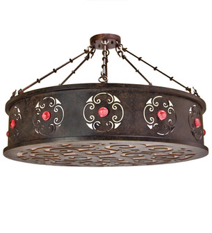 Julianne Six Light Semi-Flushmount in Wrought Iron (57|120284)