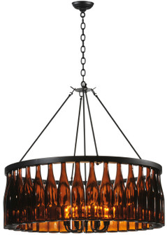 Tuscan Vineyard 12 Light Chandelier in Black Metal (57|119239)