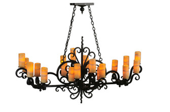 Kean 20 Light Chandelier in Blackwash /Some Antique Iron (57|118203)