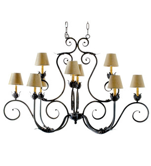 Claire Ten Light Chandelier in Verdigris (57|118049)