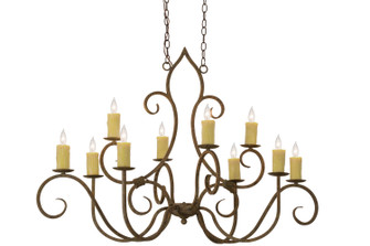 Clifton Ten Light Chandelier in Black Metal,Custom (57|117425)