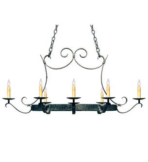 Handforged Eight Light Pot Rack in Graphite Pewter (57|117018)