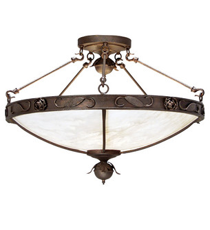 Arabesque Five Light Semi-Flushmount in Timeless Bronze (57|116149)